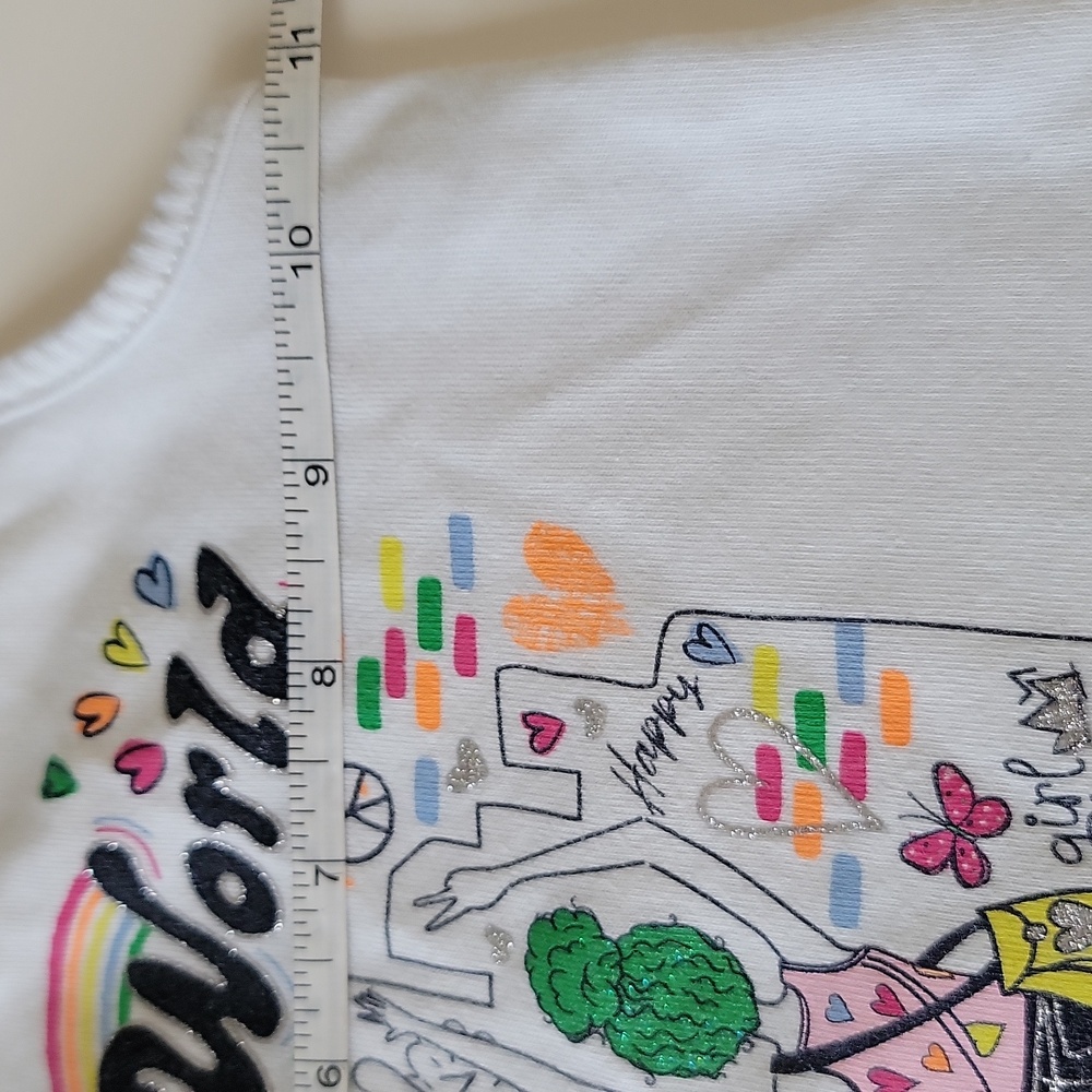 Garanimals 365 Kids Tank Top White Girls Size 6 Racerback Graphic - Picture 7 of 9